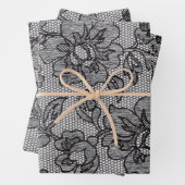 Zwarte kant 1 inpakpapier vel (In situ)