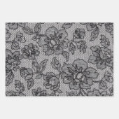 Zwarte kant 1 inpakpapier vel (Voorkant 3)