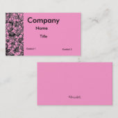 zwarte kant boven roze vrouwtje visitekaartje (Voorkant / Achterkant)