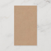 Zwarte kant & Burlap Place Card Plaatskaartje (Achterkant)