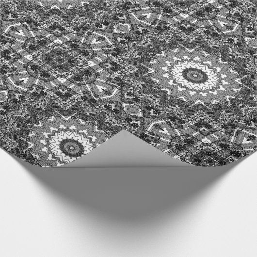 Zwarte kant cadeaupapier (Hoek)