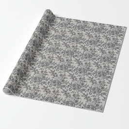 Zwarte kant cadeaupapier