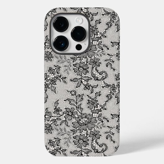 Zwarte kant Case-Mate iPhone case (Achterkant)