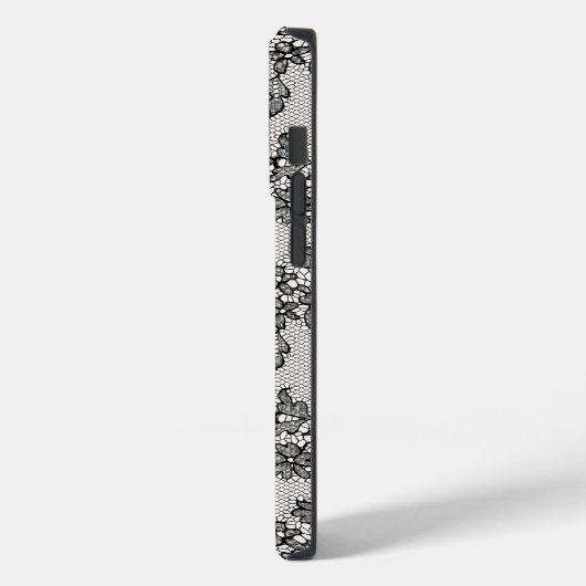 Zwarte kant Case-Mate iPhone case (Achterkant / Links)