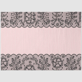  Zwarte Kant decoupage Tissue Paper Tissuepapier