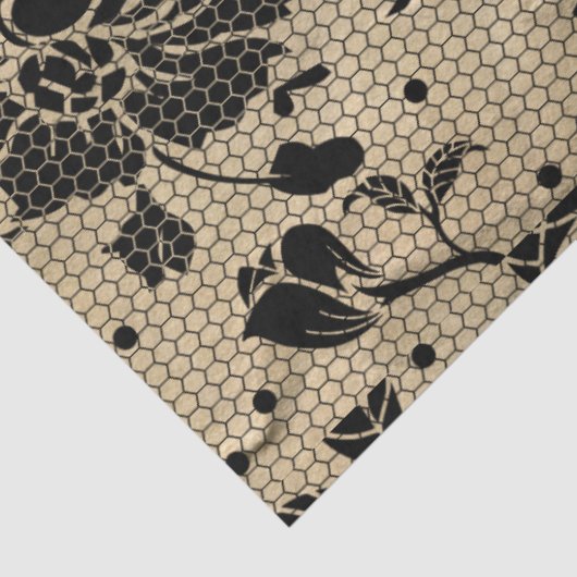  Zwarte Kant decoupage Tissue Paper Tissuepapier (Detail)