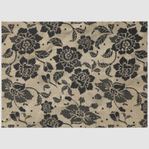  Zwarte Kant decoupage Tissue Paper Tissuepapier