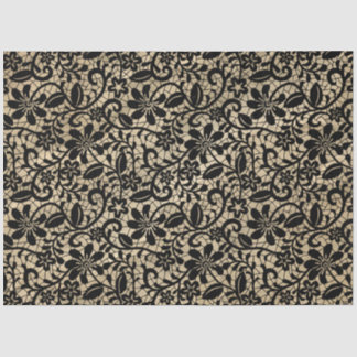 Zwarte Kant decoupage Tissue Paper Tissuepapier