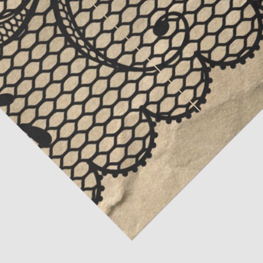  Zwarte Kant decoupage Tissue Paper Tissuepapier (Detail)