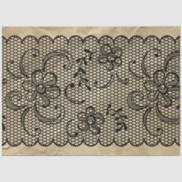  Zwarte Kant decoupage Tissue Paper Tissuepapier