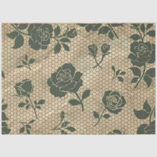  Zwarte Kant decoupage Tissue Paper Tissuepapier