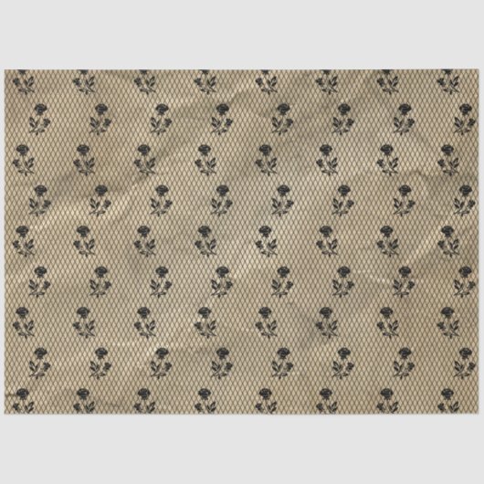  Zwarte Kant decoupage Tissue Paper Tissuepapier (Voorkant)