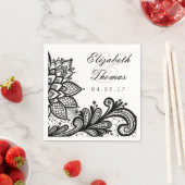 zwarte  kant | Elegante bruiloft servet (Insitu)