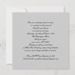 Zwarte kant en diamanten Gothic bruiloft Kaart