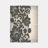 zwarte kant fleece deken (Voorkant)