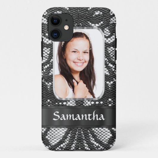 Zwarte kant foto achtergrond Case-Mate iPhone case (Achterkant)