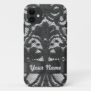 Zwarte kant gepersonaliseerd Case-Mate iPhone case