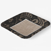 Zwarte kant, jute, linnen papieren bord (Gebogen)