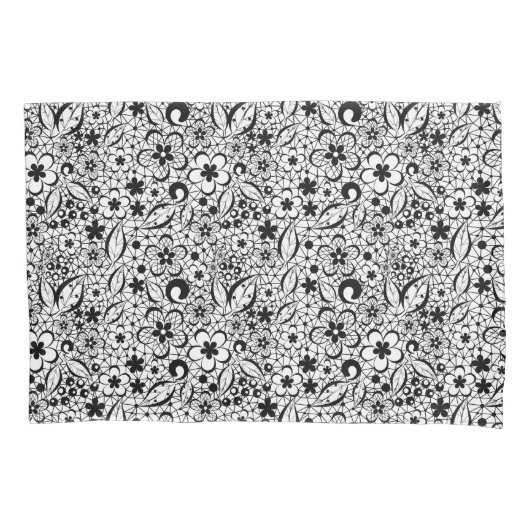 Zwarte kant kussensloop (Voorkant)