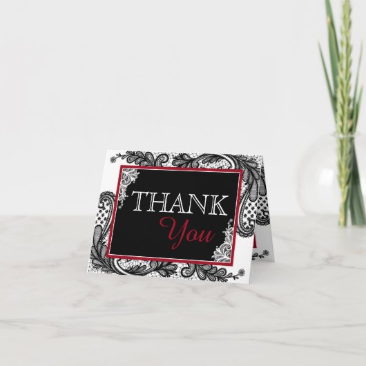 Zwarte Kant Moderne Goth Bedankt (Voorkant)