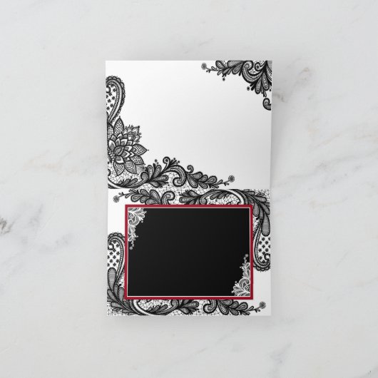 Zwarte Kant Moderne Goth Bedankt (Binnen)