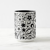 Zwarte kant mok (Midden)