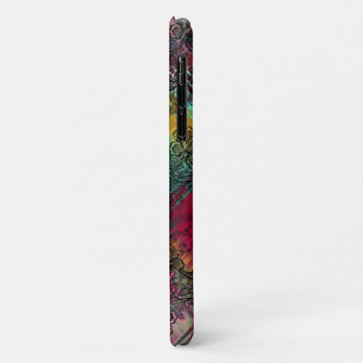 Zwarte kant op regenboogglas Case-Mate iPhone case (Achterkant/links)