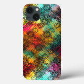 Zwarte kant op regenboogglas Case-Mate iPhone case (Achterkant)