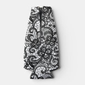 Zwarte kant op witte Koelbox Flesjeskoeler (Achterkant)