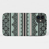 Zwarte kant, openwerk Case-Mate iPhone case (Achterkant (horizontaal))