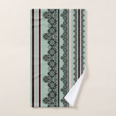 Zwarte kant, openwerkkussen bad handdoek (Handdoek)