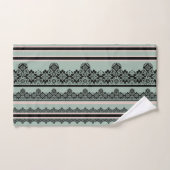 Zwarte kant, openwerkkussen bad handdoek (Handdoek)