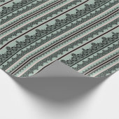 Zwarte kant, openwerkkussen cadeaupapier (Hoek)