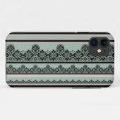 Zwarte kant, openwerkkussen Case-Mate iPhone case (Achterkant (horizontaal))