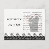 Zwarte kant Opslaan Datum Briefkaart (Voorkant)