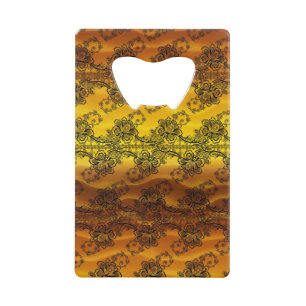 Zwarte kant over Golden Waves Creditkaart Flessenopener