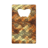 Zwarte kant over gouden hooglichten creditkaart flessenopener (Achterkant)