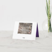 Zwarte Kant Perzikkleur Modern Goth Bedankt (Achterkant)