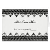 Zwarte Kant Place Kaarten (Voorkant Horizontaal)