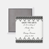 Zwarte kant sparen de Datum Magnet (Voorkant / Achterkant)