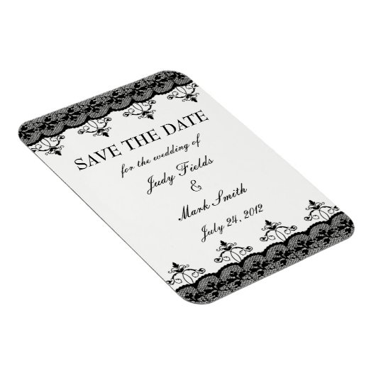 Zwarte kant sparen de Datum Magnet Magneet (Rechterzijde)