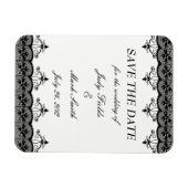 Zwarte kant sparen de Datum Magnet Magneet (Horizontaal)