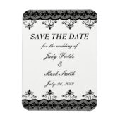 Zwarte kant sparen de Datum Magnet Magneet (Verticaal)