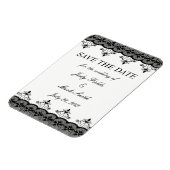 Zwarte kant sparen de Datum Magnet Magneet (Linkerzijde)