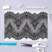  zwarte kant tissuepapier (Craft)