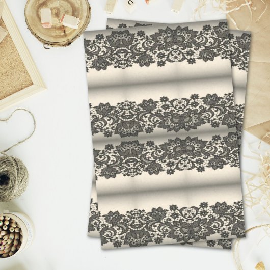 zwarte kant tissuepapier