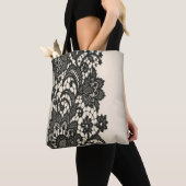 zwarte kant tote bag (Dichtbij)