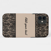 Zwarte kant v4 Case-Mate iPhone case (Achterkant (horizontaal))