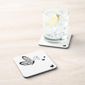 Zwarte kant Vlinders 1 Drankjes Onderzetter (Rechterzijde)