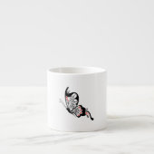 Zwarte kant vlinders 2 espresso kop (Voorkant)